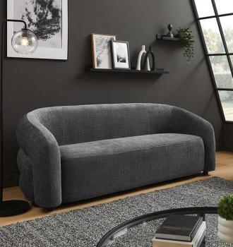 3- zits bankstel grijs chenille stof 198 cm