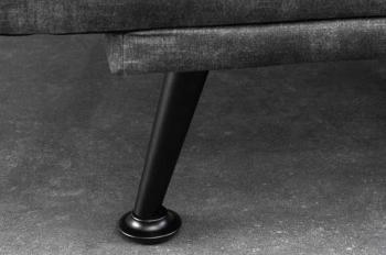 slaapbank grijs fluweel met kussens 195 cm