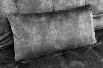 slaapbank grijs fluweel met kussens 195 cm