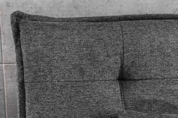 slaapbank grijs structuurstof met kussens 195 cm