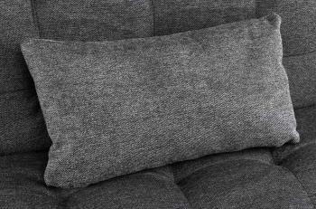 slaapbank grijs structuurstof met kussens 195 cm