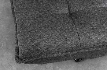 slaapbank grijs structuurstof met kussens 195 cm