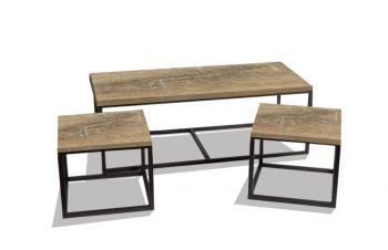 Salontafel set oud eiken Hamilton