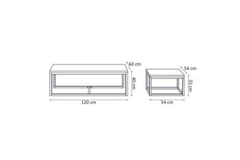 Salontafel set oud eiken Hamilton