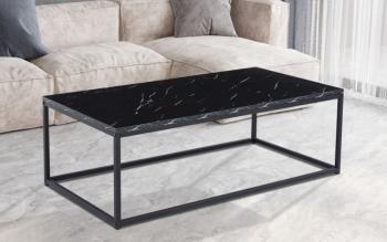 salontafel zwart marmerlook 120 cm