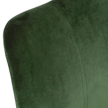 Barkruk fluweel groen poot zwart