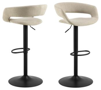 Barkrukken met kuipzitting zandbeige