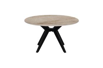 ronde salontafel beige keramiek 80 cm