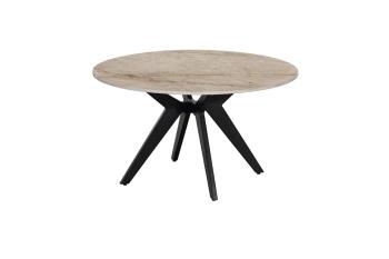 ronde salontafel beige keramiek 80 cm