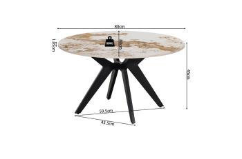ronde salontafel pandora keramiek 80 cm