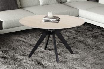 ronde salontafel travertin keramiek 80 cm