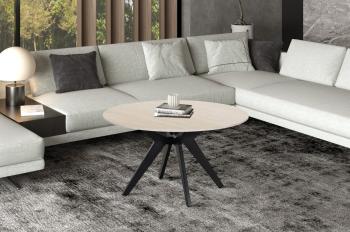 ronde salontafel travertin keramiek 80 cm