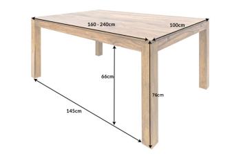 Tafel sheesham 160-240 cm