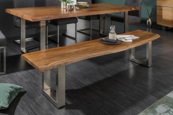 eettafel bank boomstam 160 cm