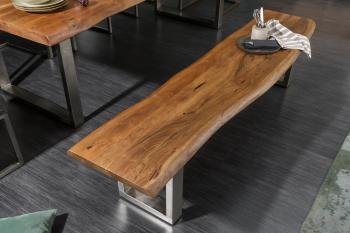 eettafel bank boomstam 160 cm