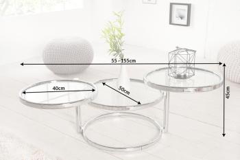 ronde glazen salontafel