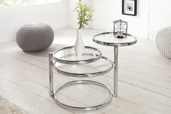 ronde glazen salontafel
