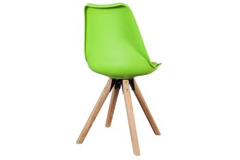 trendy stoel houten poten lime
