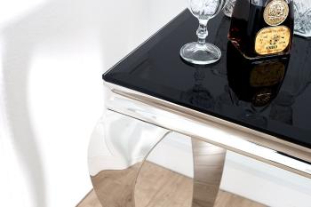 Barock sidetable zwart glas