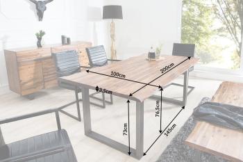 Boomstam tafel acacia hout 160 cm