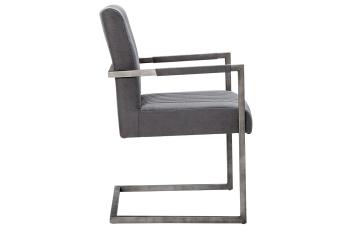vrijdragende stoel vintage grijs