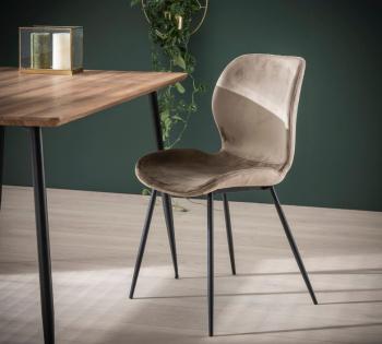 stoel velvet champagne
