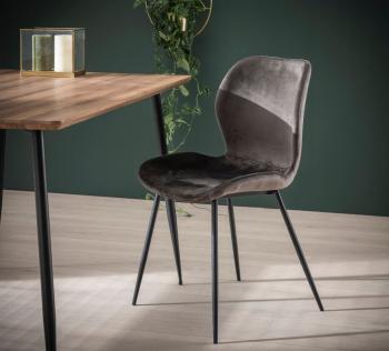 stoel velvet grijs