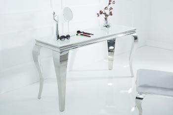 Barock sidetable wit glas