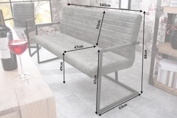 tafelbank craft vintage grijs 160 cm