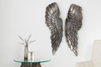 wand decoratie vleugels brons