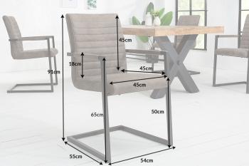 stoel taupegrijs met zwart frame