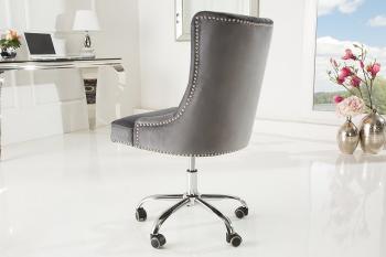 Bureau stoel grijs velvet
