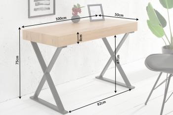 bureau eikenlook 100 cm