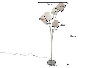 vloerlamp met div kappen