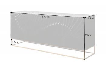 dressoir zwart mango 177 cm