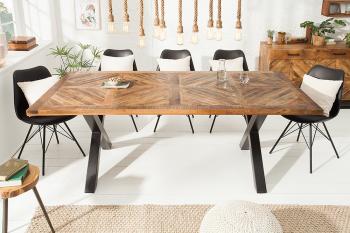 Mangohouten eettafel bruin 200 cm