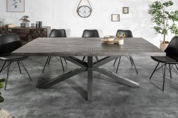 eettafel mango grijs 200 cm