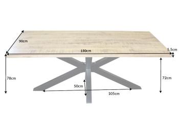 eettafel mango bruin 180 cm