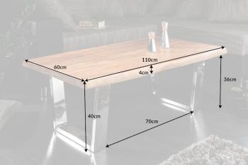 boomstam salontafel acaciahout 110 cm