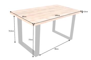 eettafel mangohout 140 cm