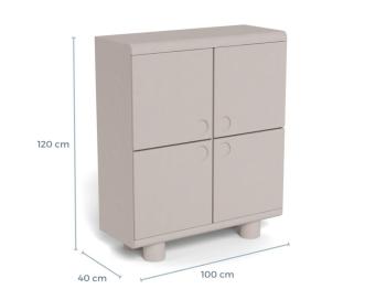 Highboard Grijs MDF 120 cm