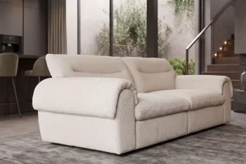 Sfeervol 4-zits bankstel beige boucle 245 cm