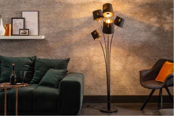 Design staande lamp zwart