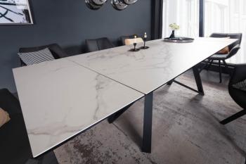 eettafel keramiek wit 180-260 cm