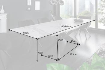 Tafel uitschuifbaar wit grijs