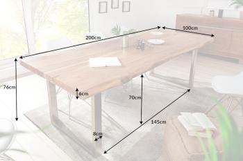 robuuste acacia eettafel 200 cm