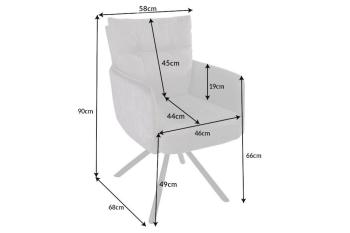 Moderne draaibare stoel grijs