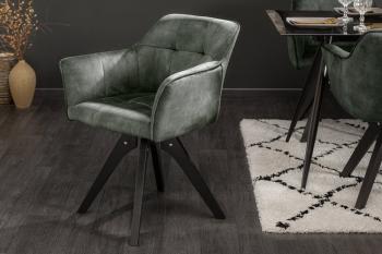 moderne stoel met blokmotief groen