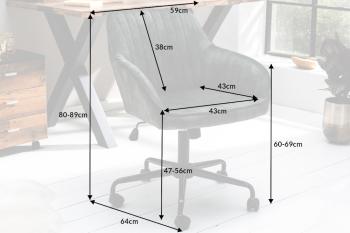 Bureau stoel groen fluweel