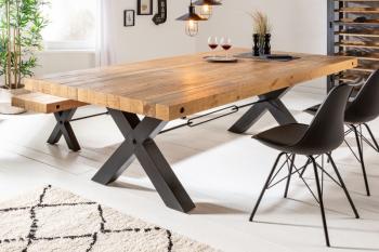 mango houten tafel met X frame